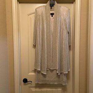 Champagne gold metallic jacket dress